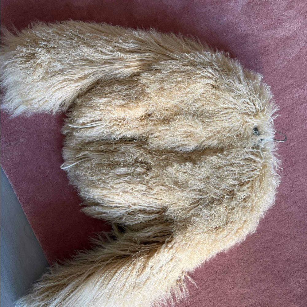The Attico Cropped Shearling Jacket (36) - Picture 3 of 15